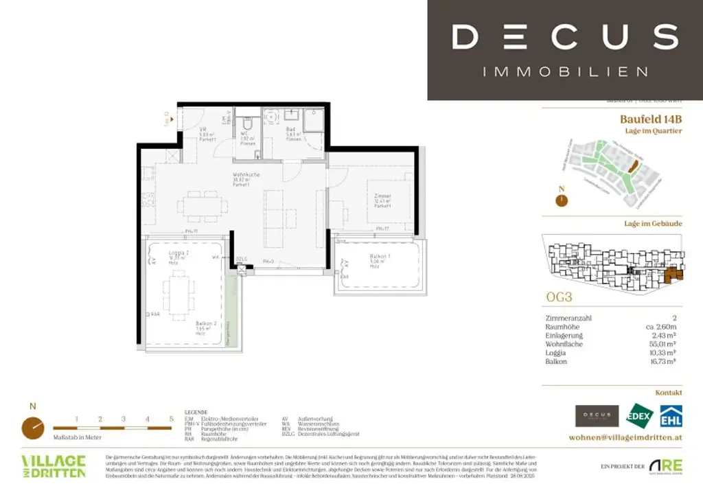 | ZWEI ZIMMER | BALKON | UNIKAT FÜR FREIGEISTER | EIGENNUTZER | BF 14B | VILLAGE IM DRITTEN | FERTIGSTELLUNG 2027