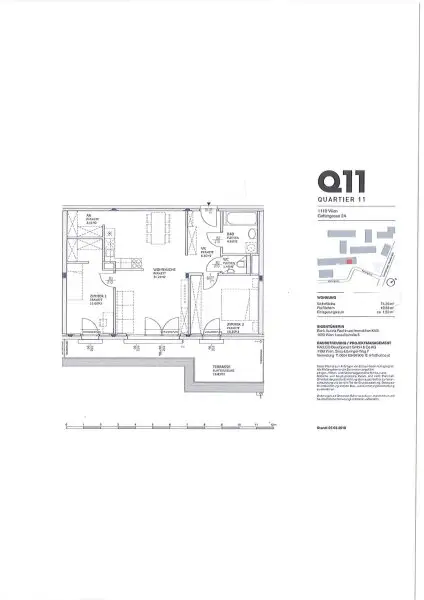 Attraktive 3-Zimmerwohnung mit Kühldecke und Terrasse