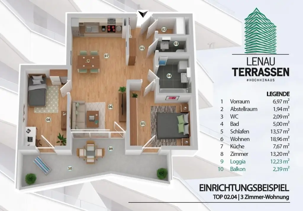 LENAUTERRASSEN - Tolle 3-Zimmer-Wohnung zu vermieten!