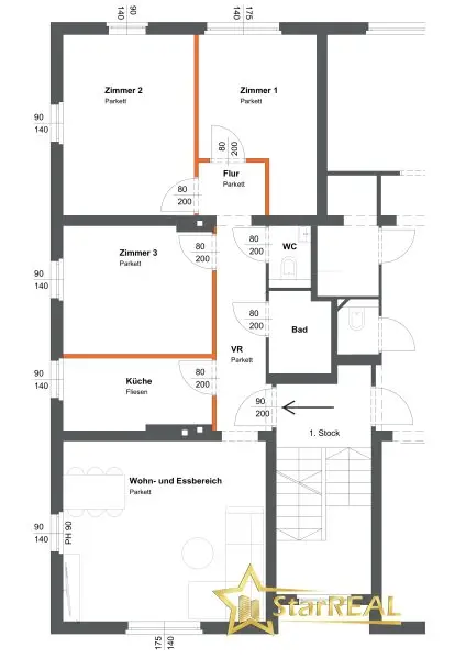 4 ZIMMER WOHNUNG IN 1130 WIEN! RENOVIERTER ZUSTAND. GEMEINSCHAFTSGARTEN.