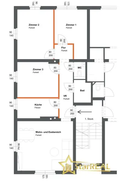 4 ZIMMER WOHNUNG IN 1130 WIEN! RENOVIERTER ZUSTAND. GEMEINSCHAFTSGARTEN.
