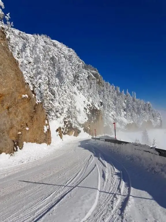 die Stoderstraße im Winter