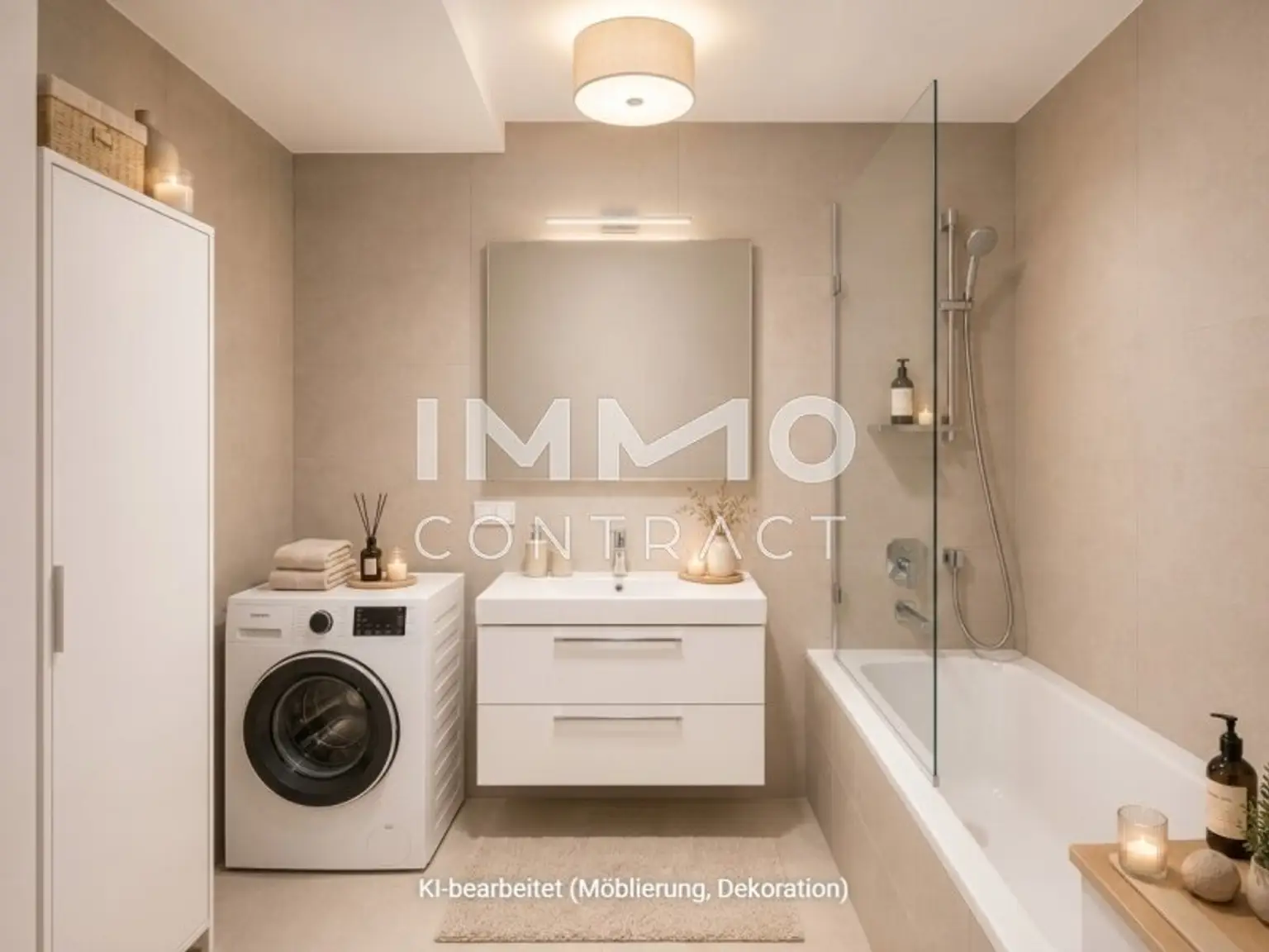 Badezimmer möbliert