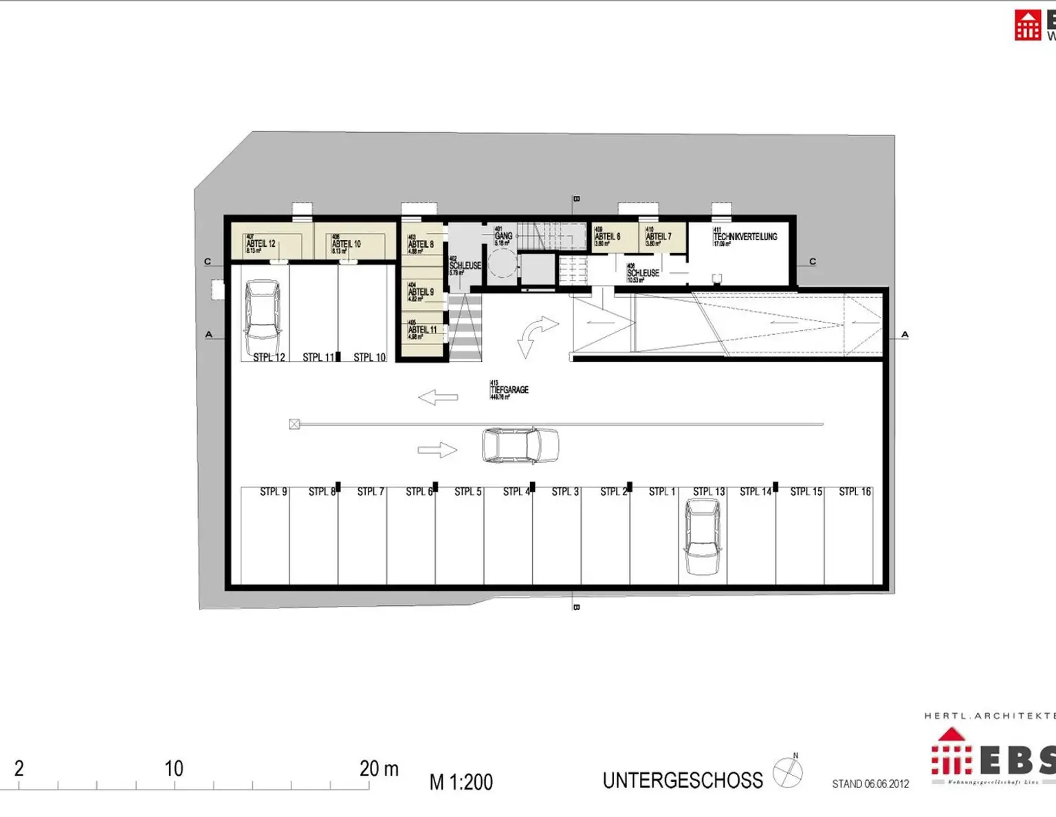 Neubau! Heller und moderner Tiefgaragenplatz im Zentrum von Wels zu verkaufen! Fußläufig erreichen Sie den Hauptbahnhof Wels, sowie das Klinikum Wels-Grieskirchen! Provisionsfrei direkt vom Bauträger!