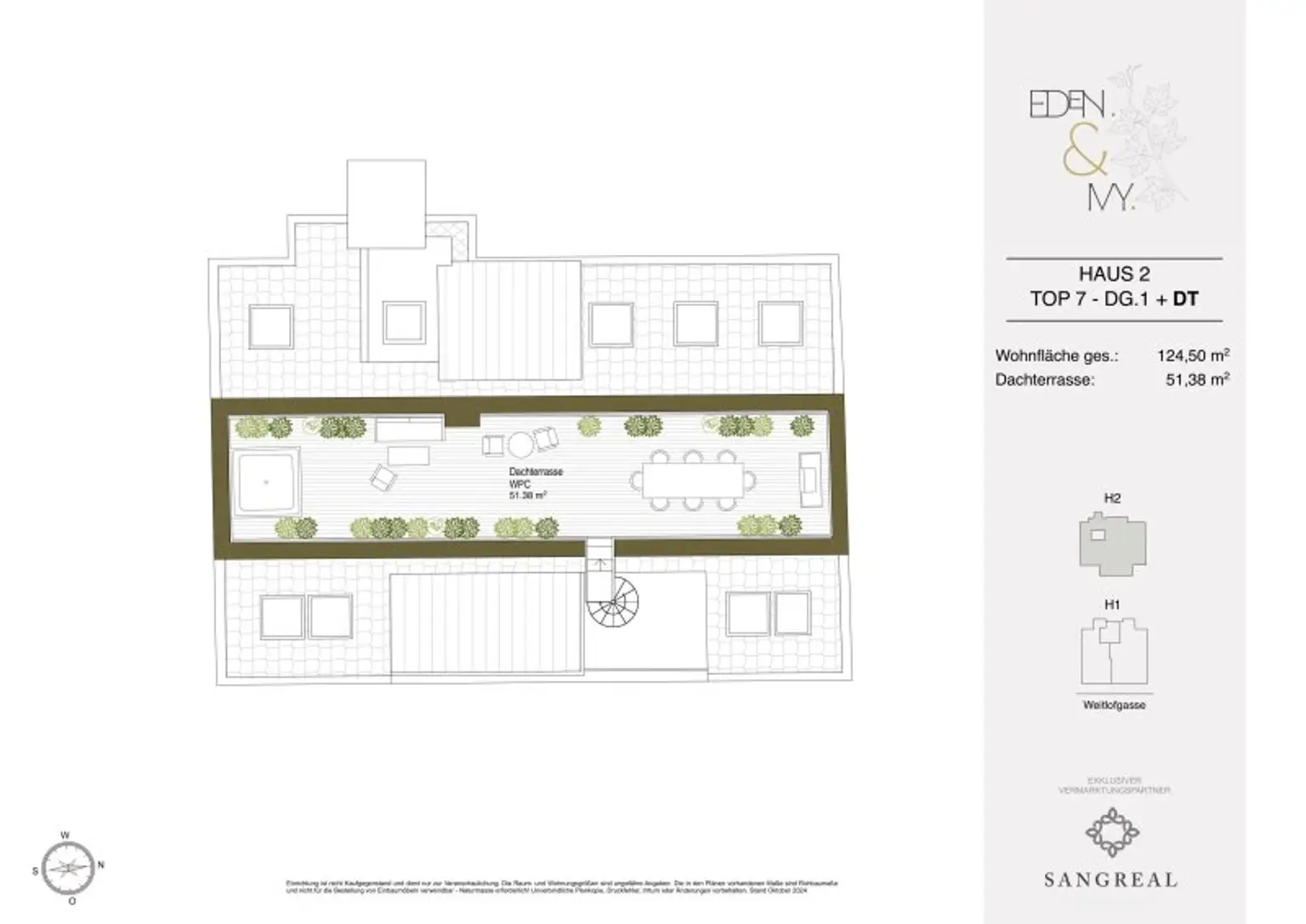 EDEN & IVY - HELLES 4-ZIMMER-PENTHOUSE MIT DACHTERRASSE