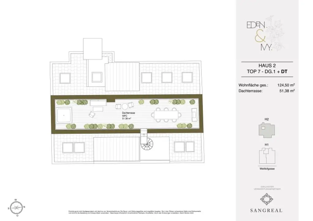 EDEN & IVY - HELLES 4-ZIMMER-PENTHOUSE MIT DACHTERRASSE