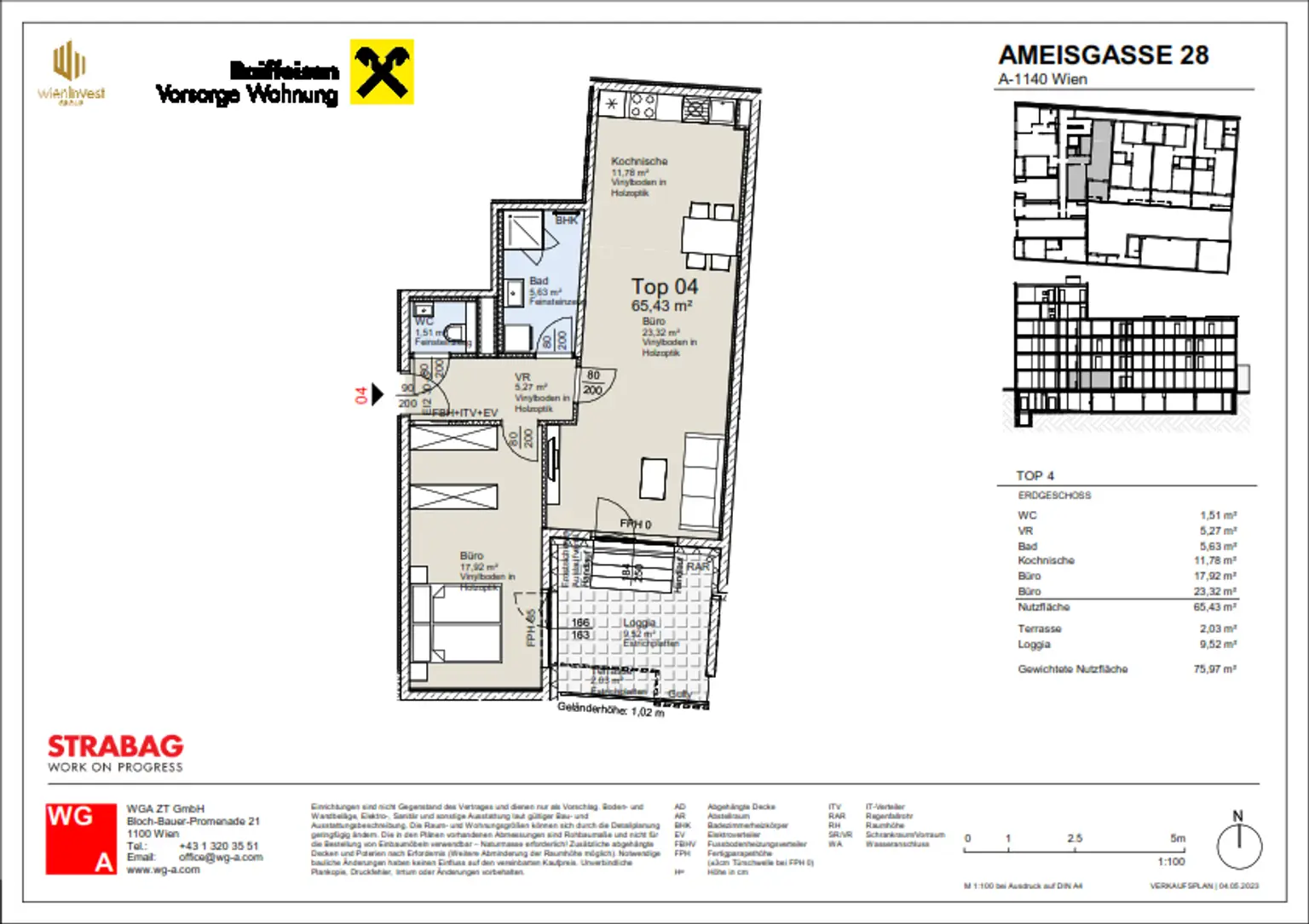 Erdgeschoß!  2-Zimmer-Wohnung mit Terrasse! – urban & naturnah in Penzing