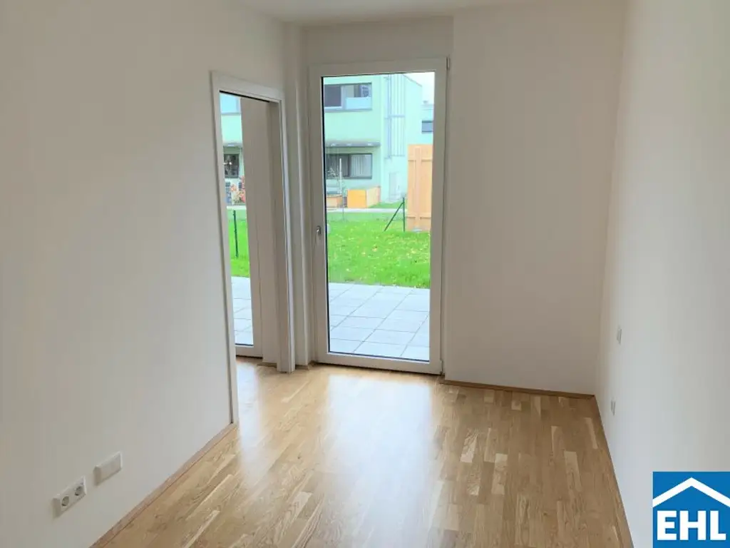 Ländliches Flair aber doch in der Stadt: 2-Zimmerwohnung mit Garten
