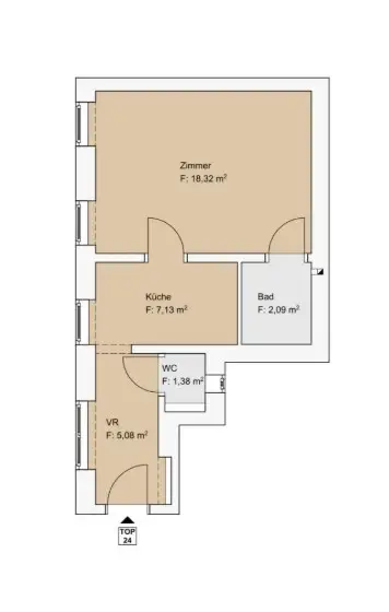 Charmante, renovierte Ein-Zimmer-Wohnung in ruhiger Hoflage!