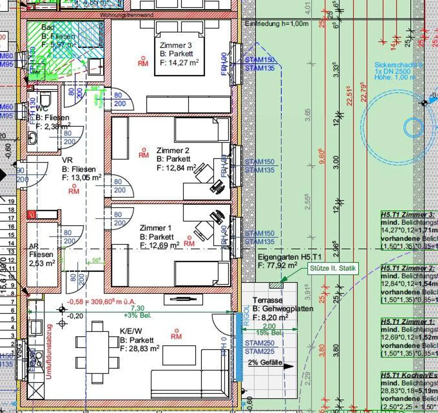 4 Zimmer Gartenwohnung mit 92 qm Wohnfläche in Werndorf/  H 5 Top 1