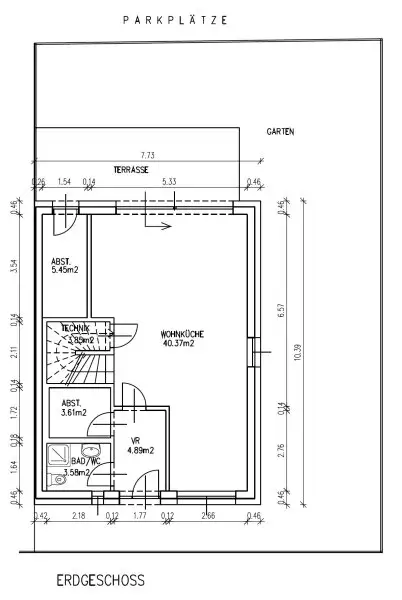 119 m2 Wohnfläche, 4 Zimmer, Doppelhaushälfte mit 93 m2 Garten in Mitterndorf, in ruhiger Wohnhausanlage!