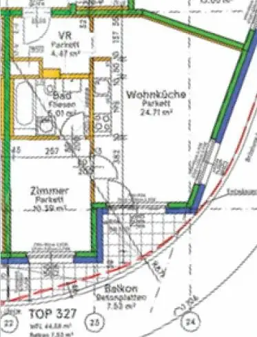 11.OG: Top-ausgestattete Neubauwohnung mit 7m² Loggia