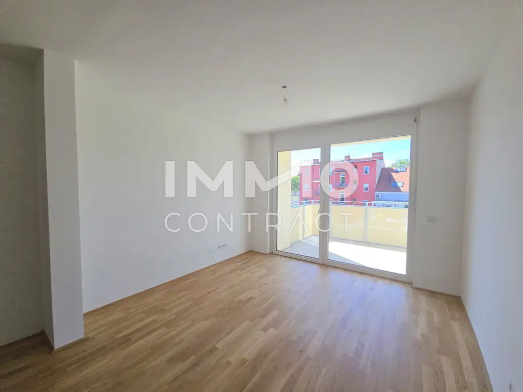 Erstbezug ab 01.10.2025: geförderte 3 Zimmer Wohnung mit Balkon in ruhiger und zentraler Lage - Puchstraße 34 - Top 05