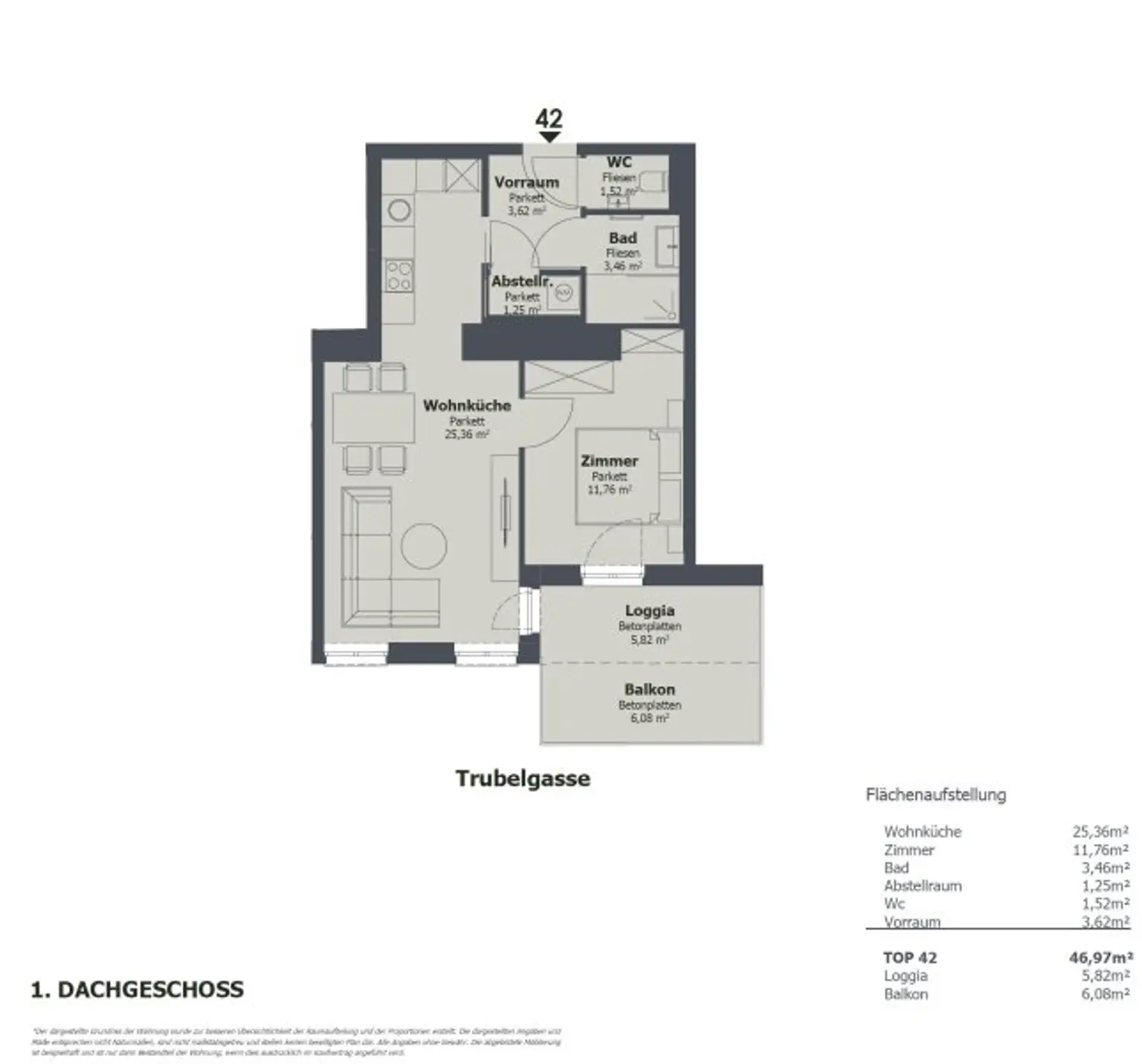 Grundriss TOP 42