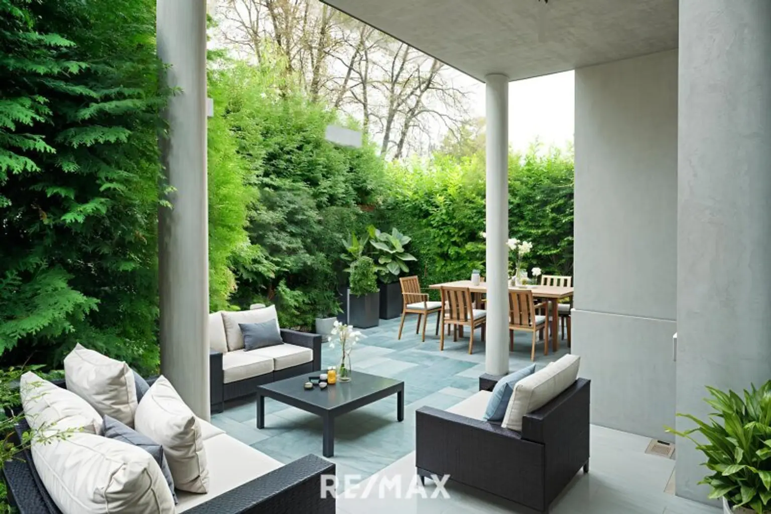 Terrasse mit Garten Visualisierung