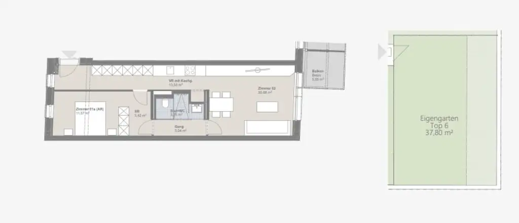 120 Meter zur U1 Oberlaa- Sonnige, barrierefreie südseitige Wohnung mit Top U1 Anbindung- inkl. Küche