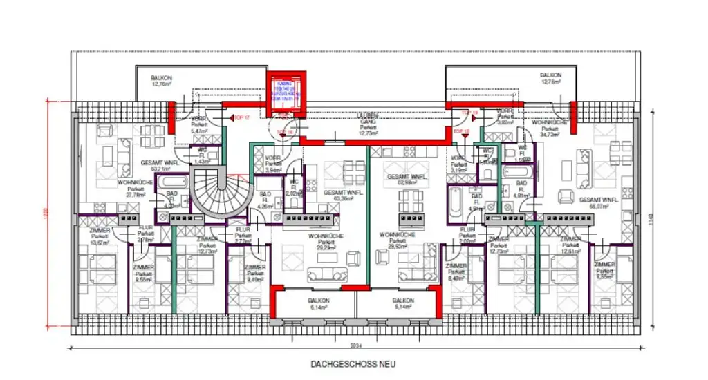 Baubewilligtes Dachgeschoss-Projekt mit 4 Wohneinheiten in 1100 Wien
