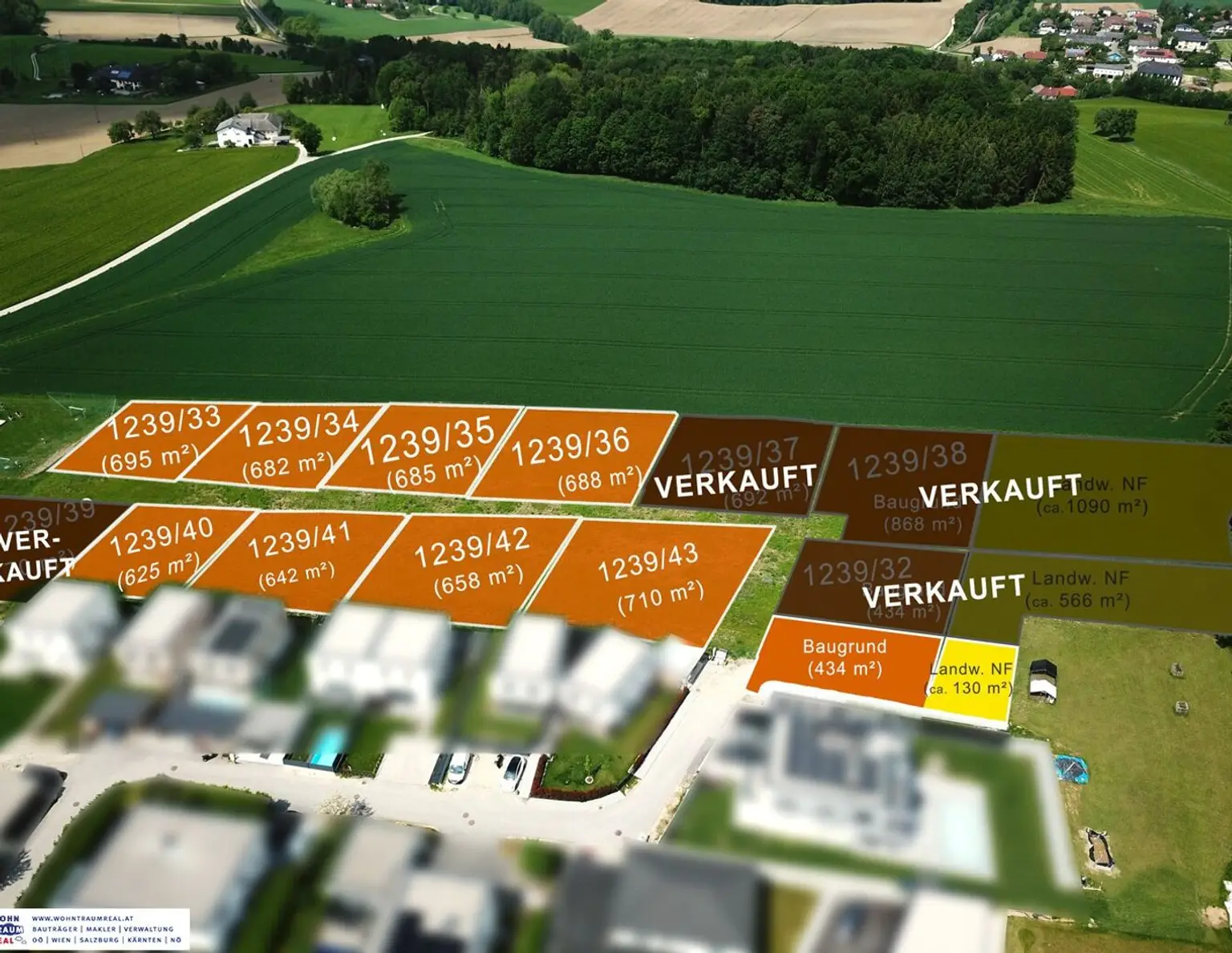 Baugrundstücke in Katsdorf / Ruhstetten - sonnige Lage, ideal für 1-3 Wohneinheiten je Parzelle