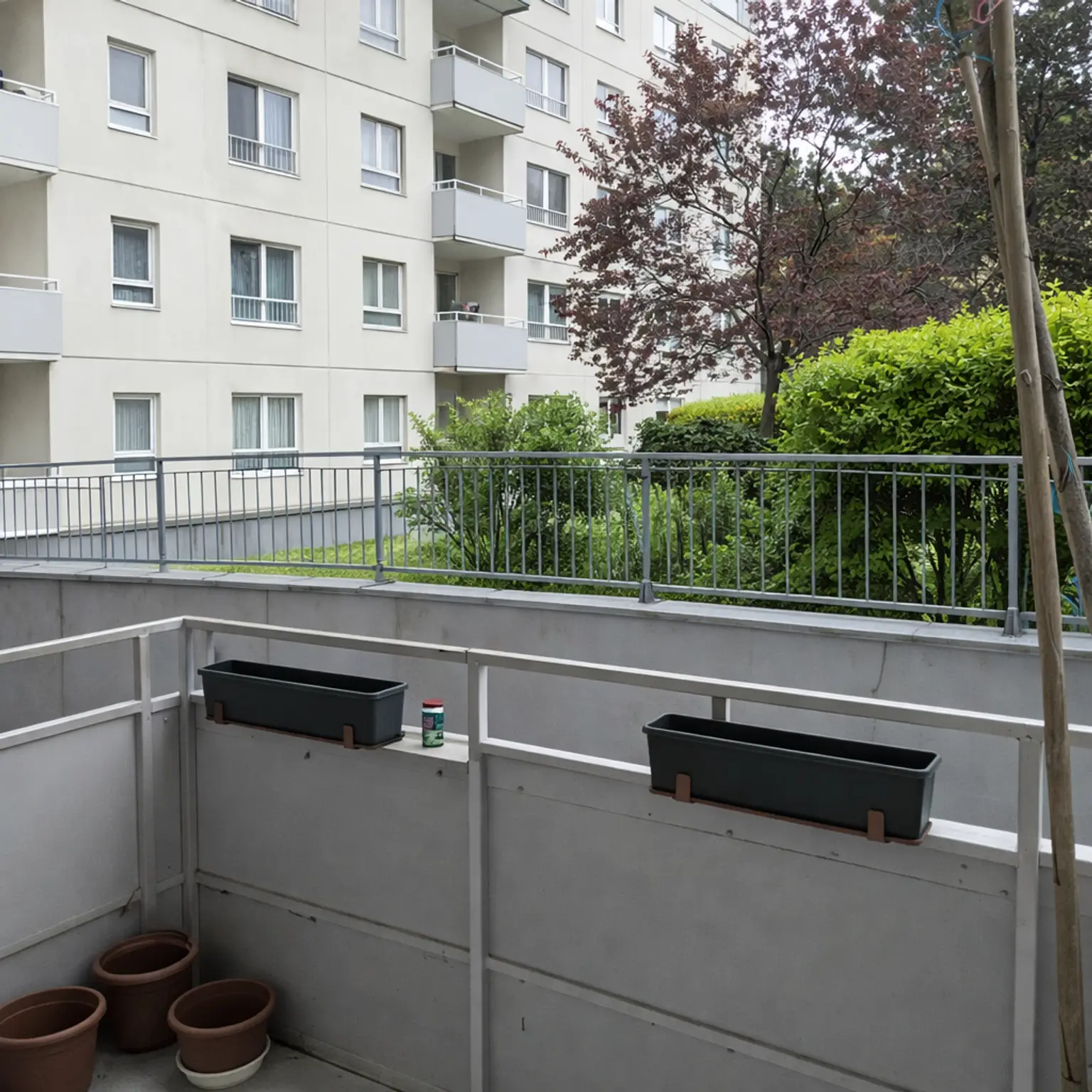 Blick von Loggia auf Innengarten