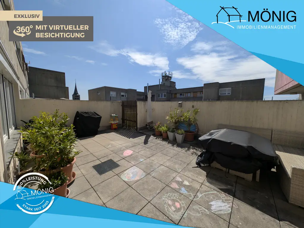 Freie 2-Zimmer-Wohnung mit Dachterrasse und Tiefgaragenplatz über den Dächer von Sindelfingen