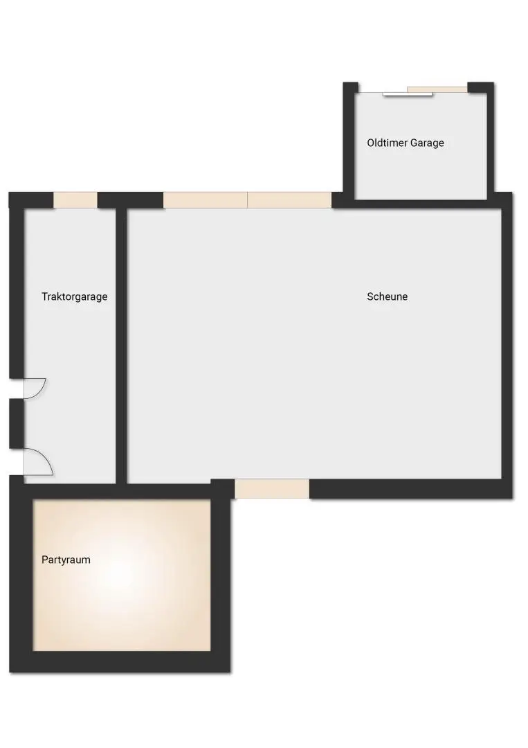 schematische Grundrissdarstellung Scheune