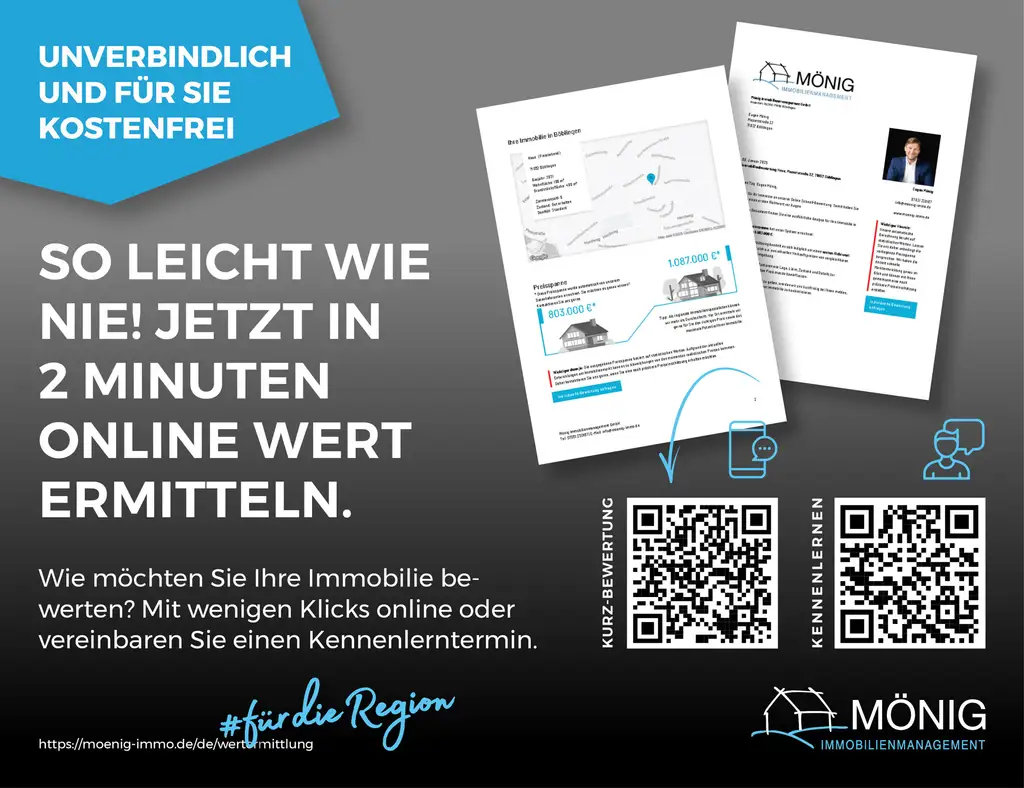 Freie teilmöblierte 1-Zimmer-Wohnug direkt am Waldrand, für Kapitalanleger und Eigennutzer!