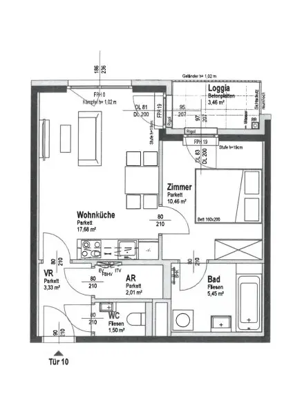 Neubau-Erstbezug - 2 Zimmer + Loggia - unweit der Alten Donau - ca. 3 Gehminuten zur U6 Floridsdorf