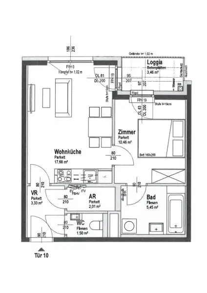 Neubau-Erstbezug - 2 Zimmer + Loggia - unweit der Alten Donau - ca. 3 Gehminuten zur U6 Floridsdorf