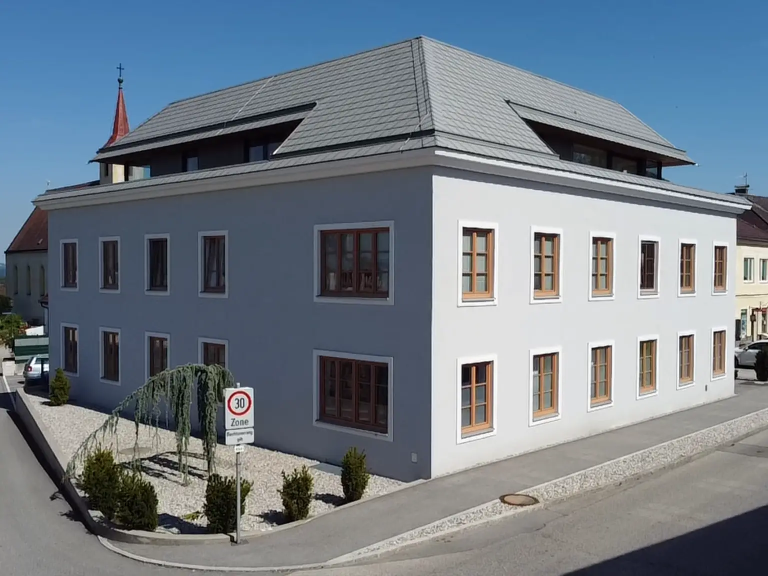 Gebäude von oben (Luftaufnahme)