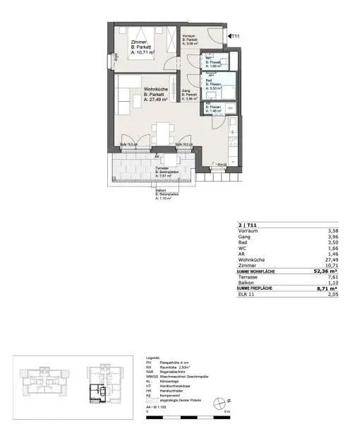 Anlage/Vorsorgewohnung: Klimaaktiv-zertifiziert, ca. 9 m2 Außenfläche, niedrige Betriebskosten, hauseigene Tiefgarage!