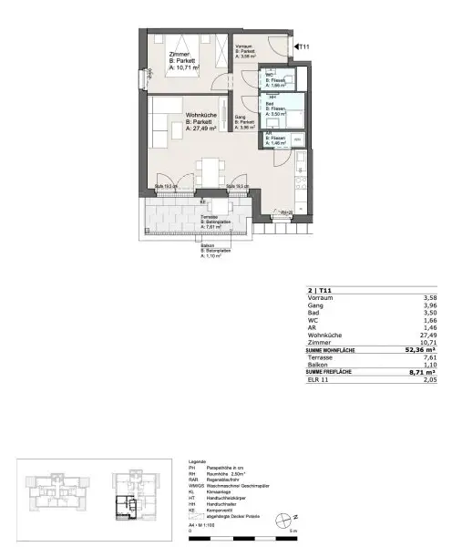 Anlage/Vorsorgewohnung: Klimaaktiv-zertifiziert, ca. 9 m2 Außenfläche, niedrige Betriebskosten, hauseigene Tiefgarage!