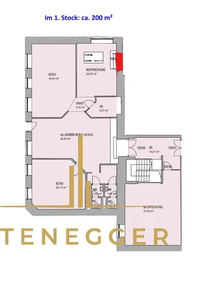 Nußdorfer Platz: Hochwertiges Büro 608 m² mit großer Terrasse  -   MIETE  10 € / m²