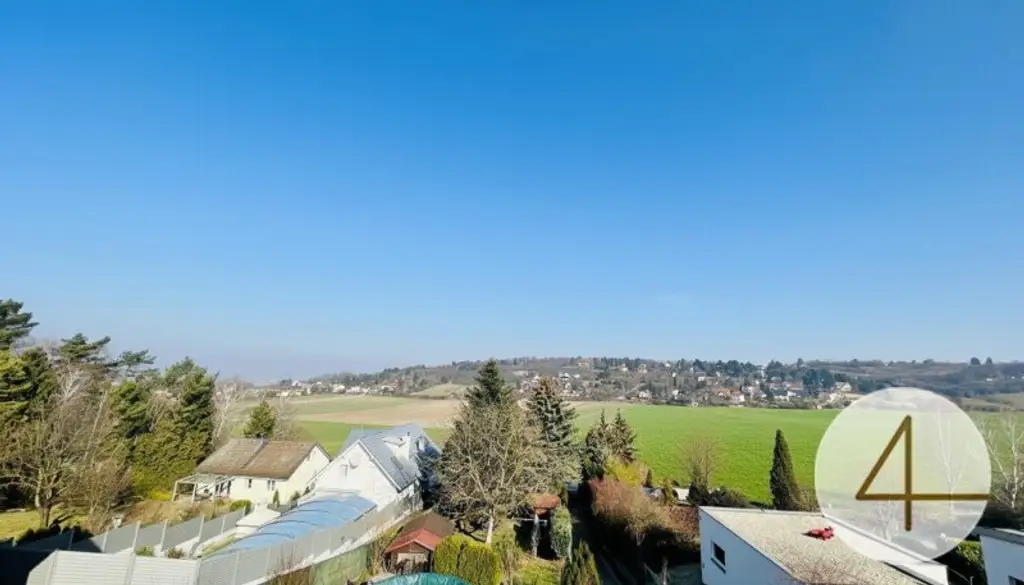 1953m² Grundstücksfläche - direkt am Bisamberg - Stadtvilla mit parkartigen Garten - privat Zugang zum Wald - Grünblick - Ruhelage