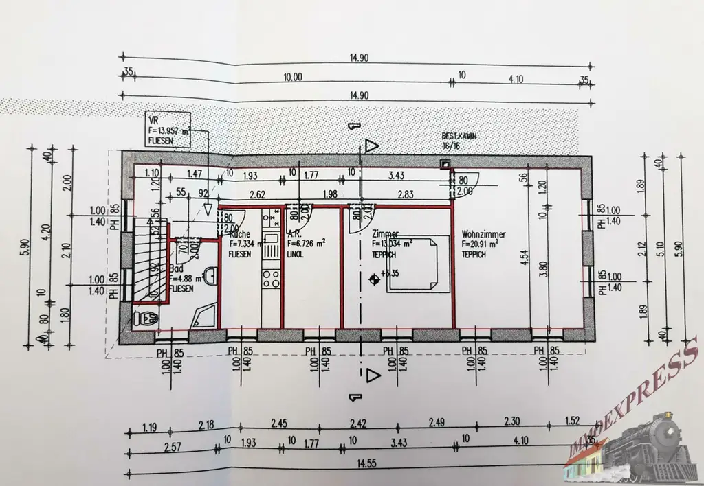 Bezirk Baden, Stilvolle, renovierte Jahrhundertwendevilla mit fast 1000m² Garten zu verkaufen.
