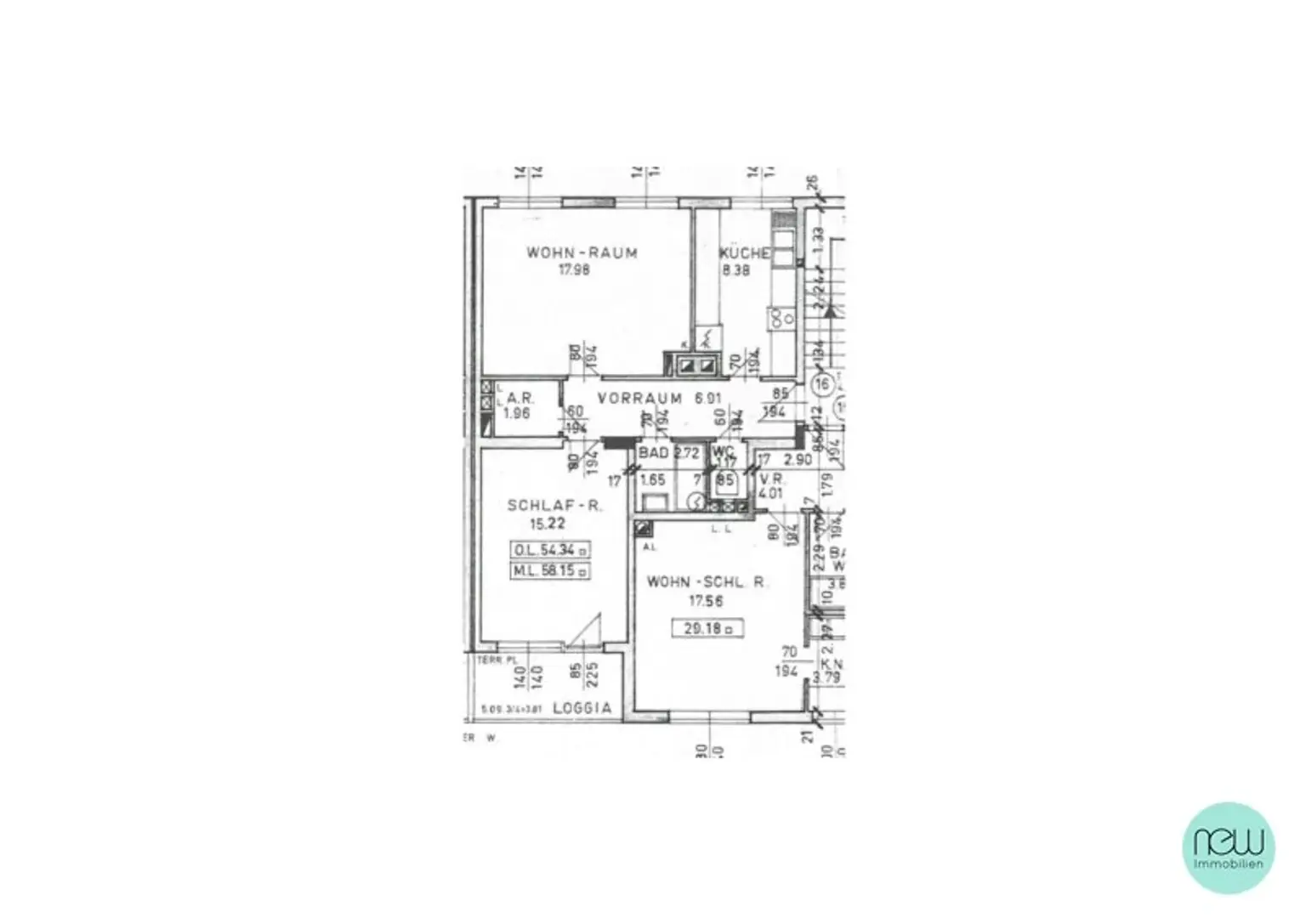 Helle 2-Zimmer-Wohnung + hofseitiger Loggia / zwischen Prater & Nordbahnviertel