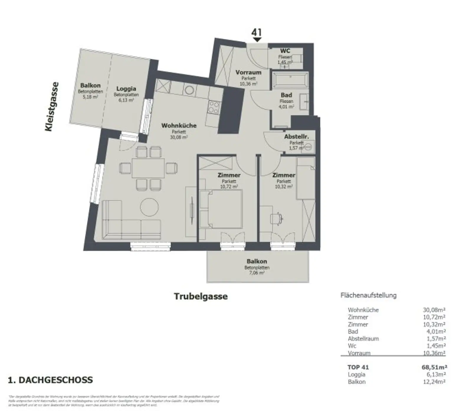 Grundriss TOP 41