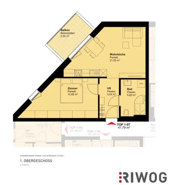 Neubauprojekt - Pärchenhit - 2 Zimmer inkl. Ostbalkon - Gerasdorf bei Wien