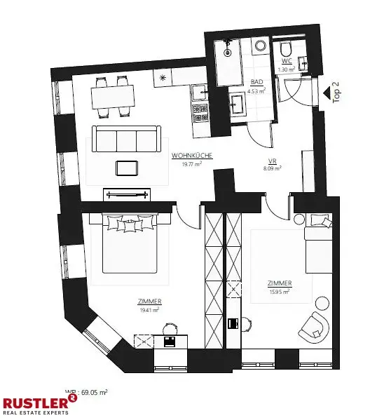 Altbaurenaissance 3 Zimmer EG Wohnung 
nähe Kutschkermarkt in 1180 Wien zu kaufen