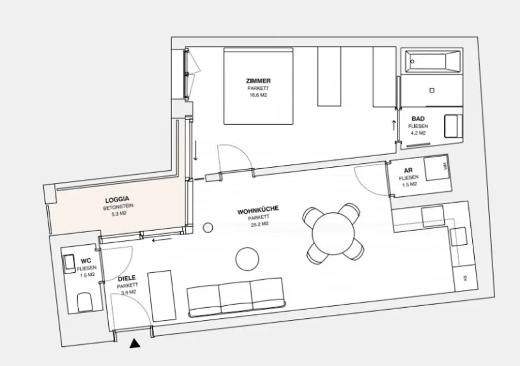 ++MOLLARD 50++ Moderne 2-Zimmer-Wohnung mitten im Herzen der Stadt