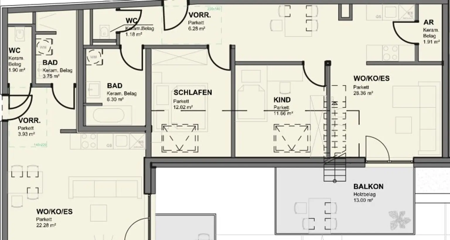 *TERRASSENTRAUM - Goldener Hirsch – Stilvolle 3-Zimmer-Wohnung mit Terrasse & Balkon in der Ziedlergasse, 23. Bezirk*