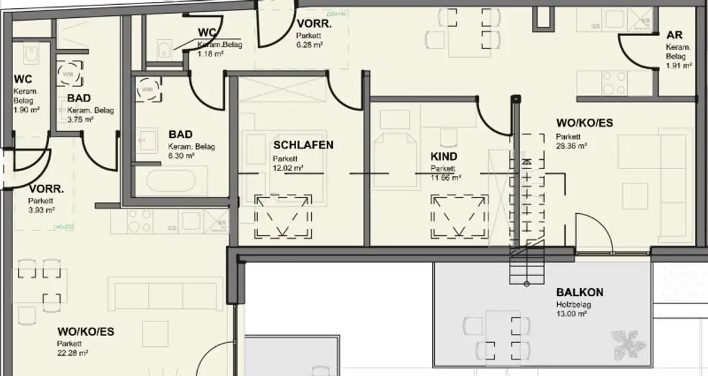*TERRASSENTRAUM - Goldener Hirsch – Stilvolle 3-Zimmer-Wohnung mit Terrasse & Balkon in der Ziedlergasse, 23. Bezirk*