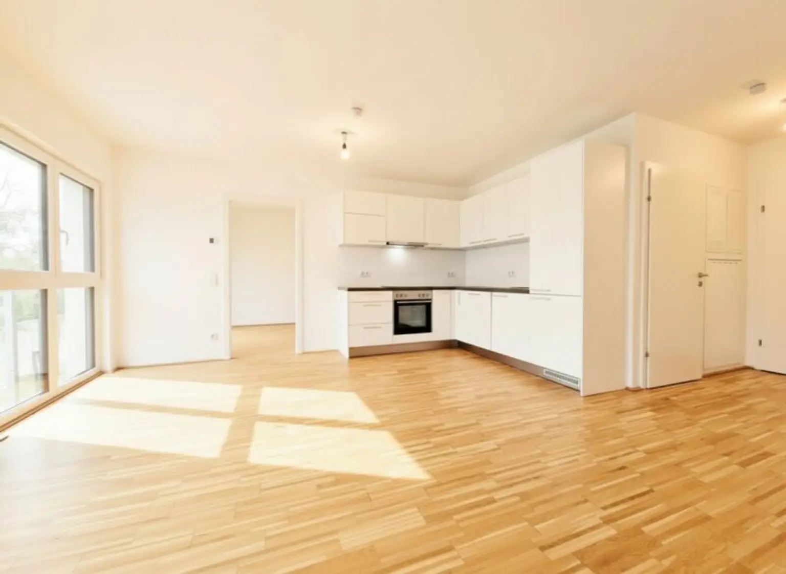 Wohnzimmer mit Küche