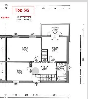 Grundriss Obergeschoss - Haus 5-Top 2