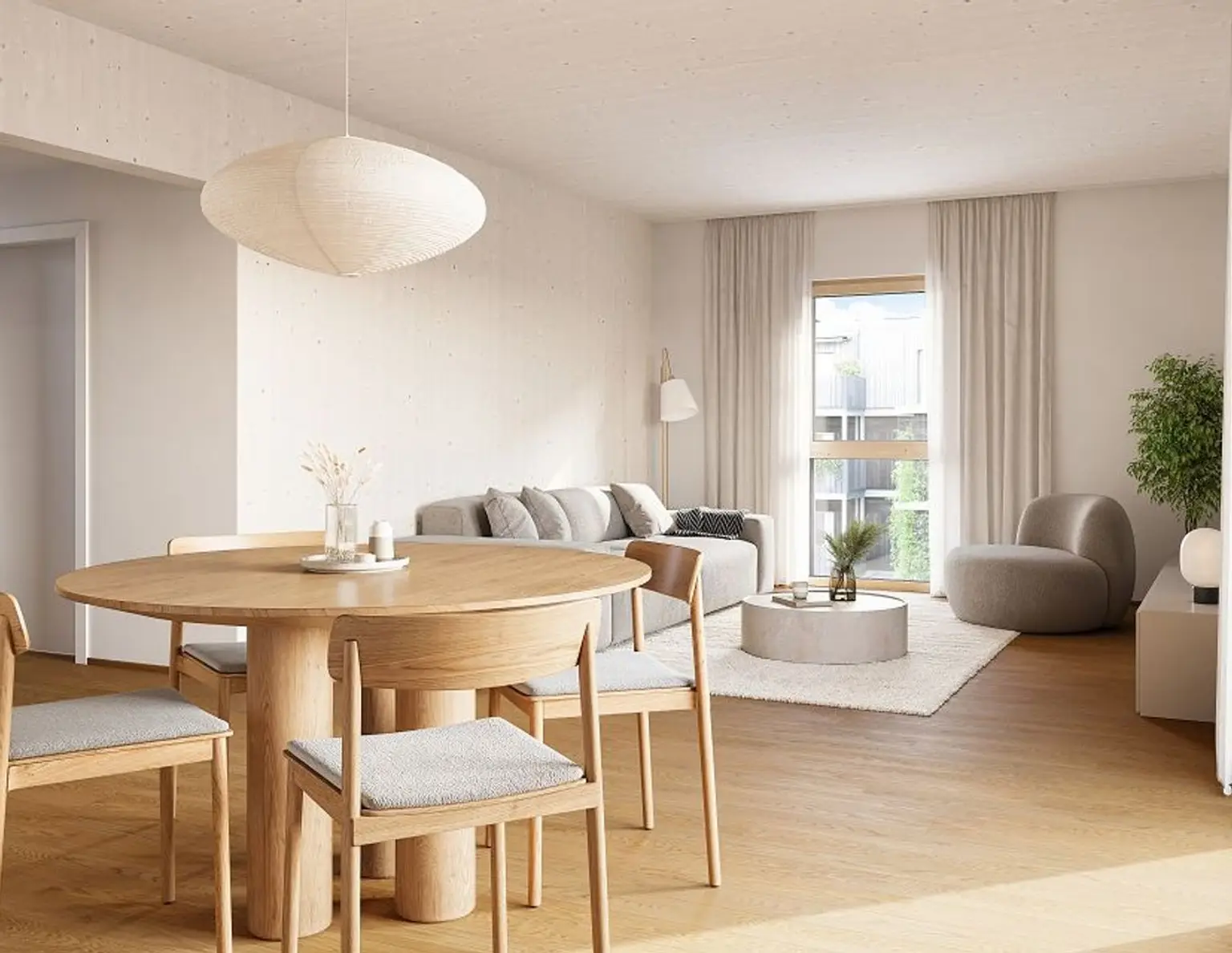 GRÜNE STADTVILLEN - 4 Zimmer mit Balkon - Sichtholz in der Wohnung! | Provisionsfrei!