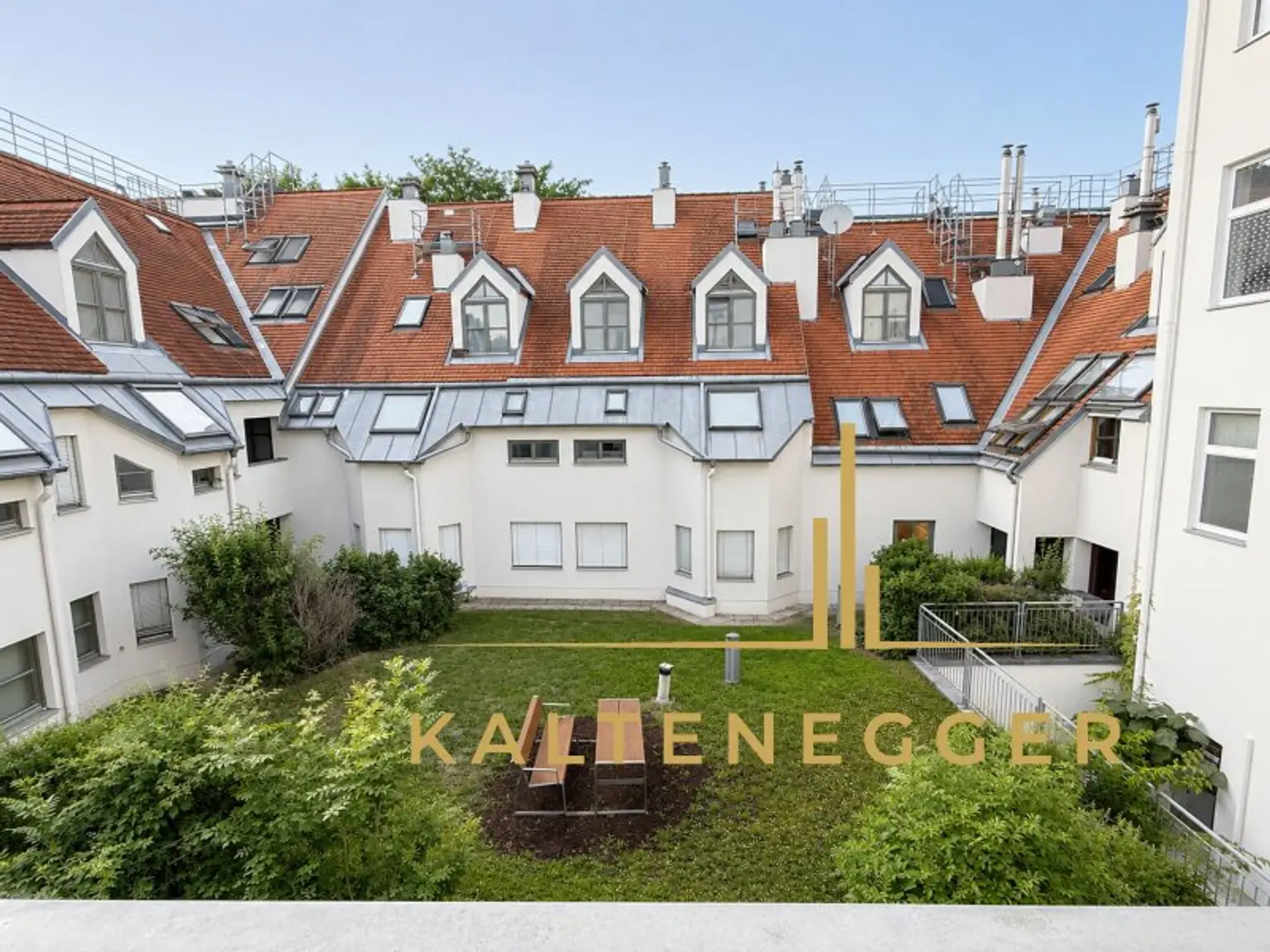 Ausblick in den Innenhof des Gebäudes