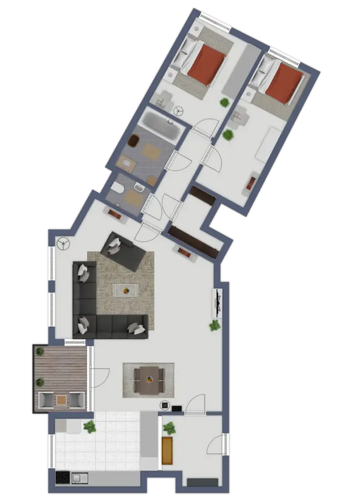 Lichtdurchflutete 3-Zimmer-Wohnung mit Balkon in zentraler Lage