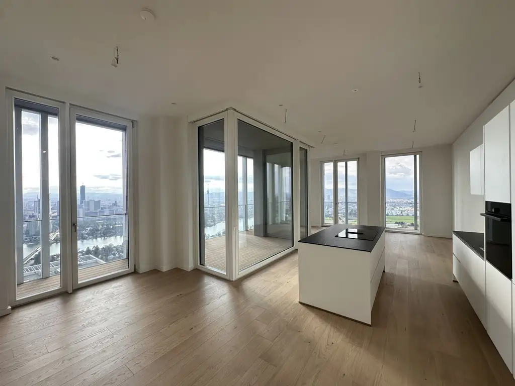 EXKLUSIVES PENTHOUSE MIT BLICK ÜBER WIEN IM 42. OG | ERSTBEZUG | VIENNA TWENTYTWO | AB APRIL 2026