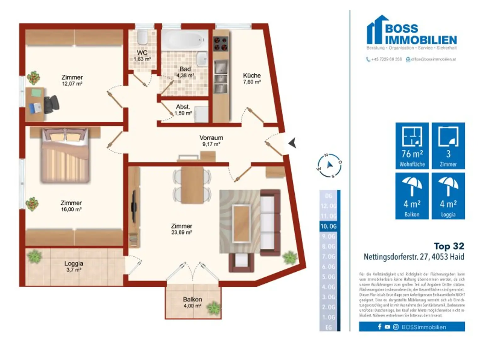 Grundriss Nettingsdorferstr. 27 Top 32