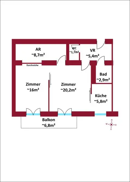 Anspruchsvoll wohnen, in bester Ruhelage, südseitiger Balkon, Gartenmitbenutzung