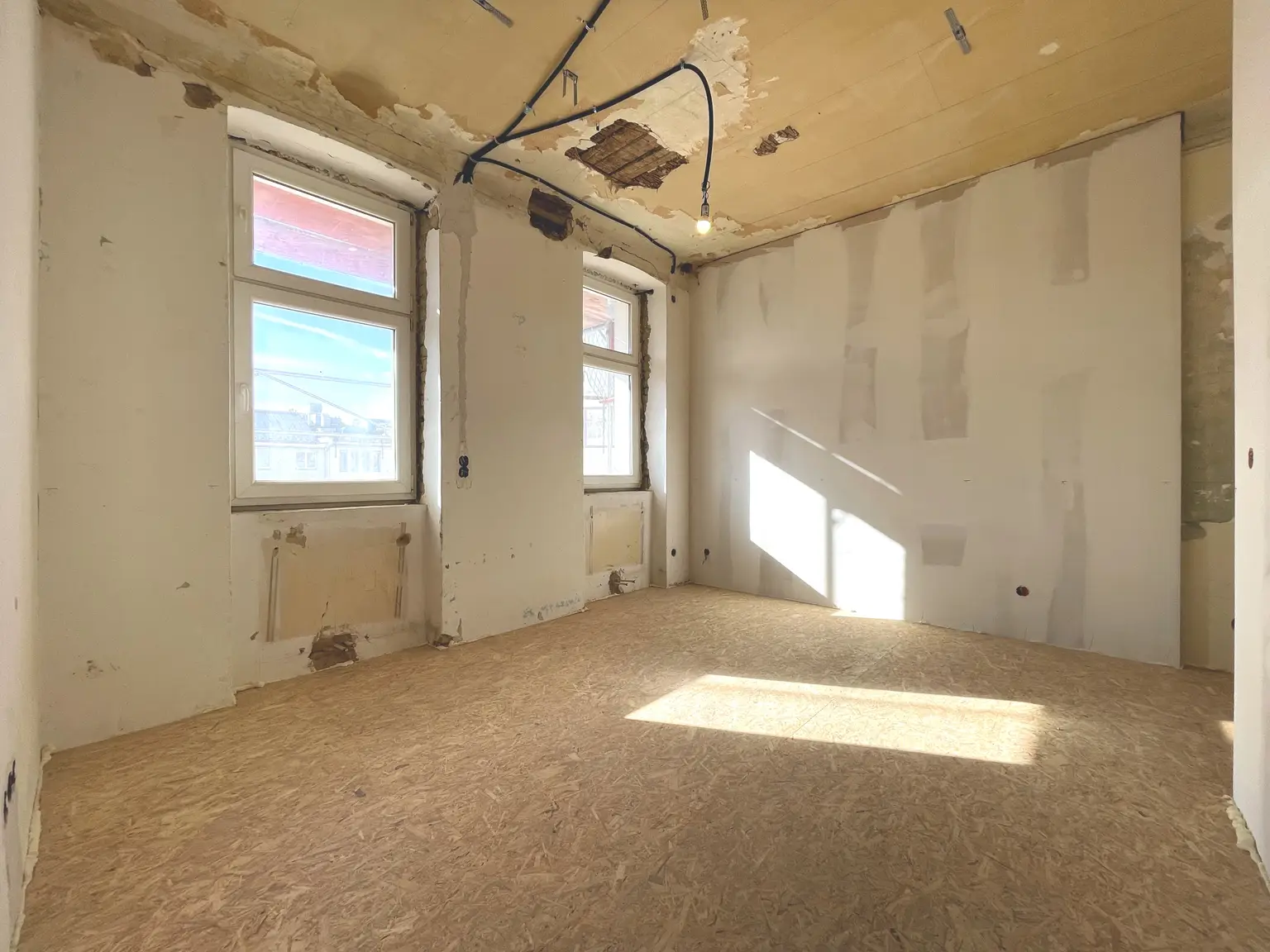 Wohnung hofseitig aktueller Baufortschritt